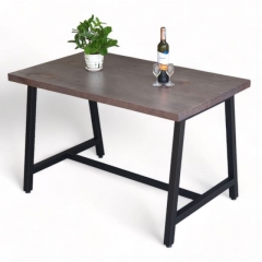 Bàn cafe chữ nhật 120x70cm gỗ thông chân sắt chữ A 