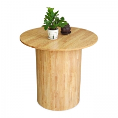 Bàn cafe tròn 80cm bằng gỗ cao su