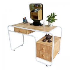 Bàn trang điểm gỗ tự nhiên hiện đại khung sắt 