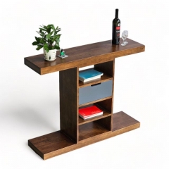 Bàn trang trí phòng khách có ngăn kéo 110x30x85cm gỗ cao su