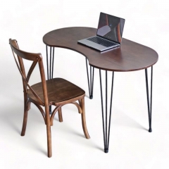 Bộ bàn ghế làm việc hạt đậu 120x60cm gỗ cao su