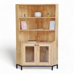 Tủ kệ góc tường 70x70x140cm gỗ cao su 